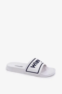 Klapki Męskie Klasyczne>Wrangler Klapki Męskie AVERELL SLIDER MEN LOW 20251042.1FG Białe Biały
