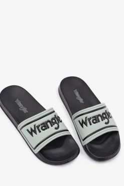 Clearance Wrangler Klapki Męskie AVERELL SLIDER MEN LOW 20251042.52D Jasnozielone Zielony