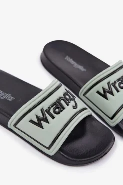 Clearance Wrangler Klapki Męskie AVERELL SLIDER MEN LOW 20251042.52D Jasnozielone Zielony
