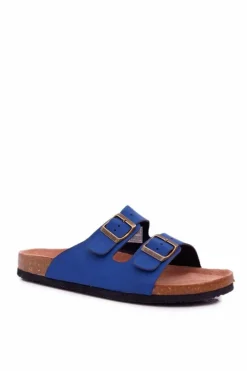 Klapki Męskie Big Star|Klapki Męskie Klasyczne>Big Star Shoes Klapki Męskie Z Klamrami Big Star Granatowe DD174604