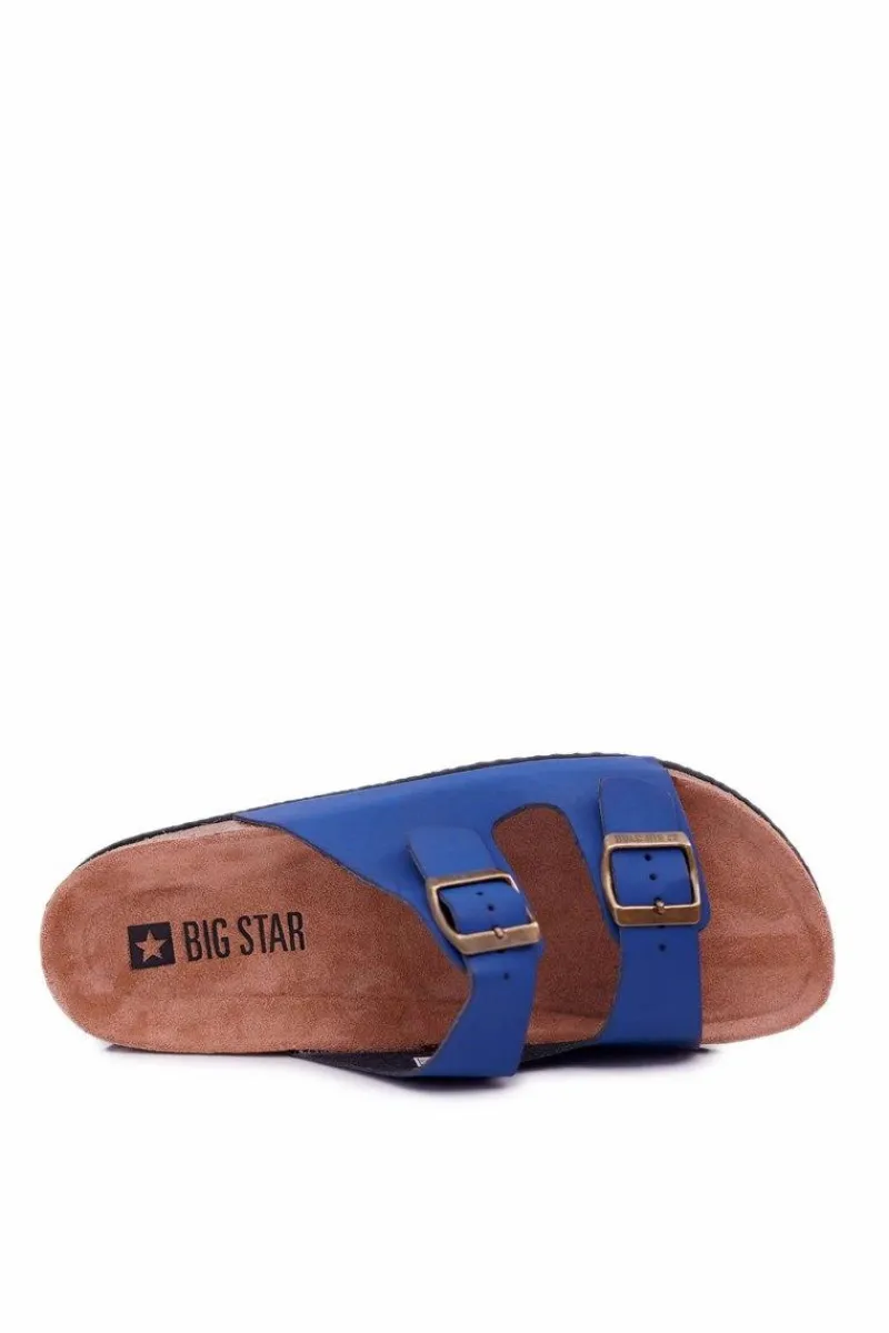 Klapki Męskie Big Star|Klapki Męskie Klasyczne>Big Star Shoes Klapki Męskie Z Klamrami Big Star Granatowe DD174604