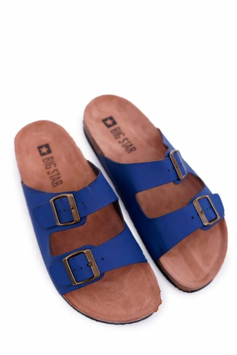 Klapki Męskie Big Star|Klapki Męskie Klasyczne>Big Star Shoes Klapki Męskie Z Klamrami Big Star Granatowe DD174604