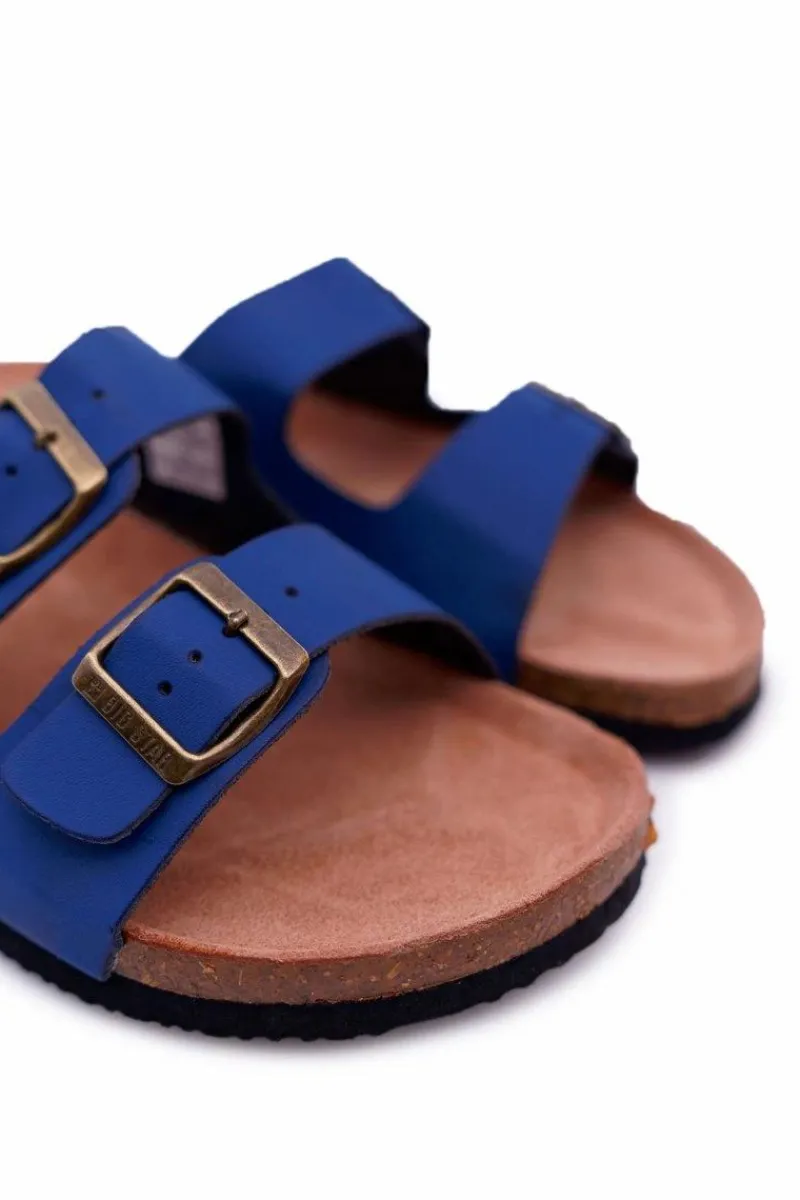 Klapki Męskie Big Star|Klapki Męskie Klasyczne>Big Star Shoes Klapki Męskie Z Klamrami Big Star Granatowe DD174604