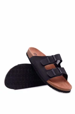 Outlet Big Star Shoes Klapki Męskie Z Klamrami Big Star Czarne DD174605