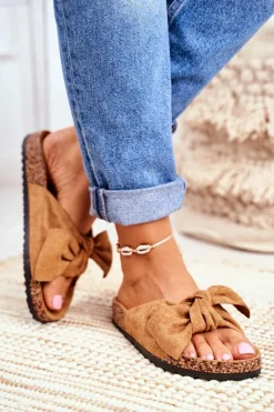 Klapki Korkowe|Klapki Damskie Klasyczne>Boto Klapki Na Korkowej Podeszwie Camel Wendy