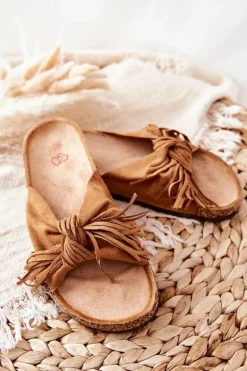 Online Boto Klapki Na Korkowej Podeszwie Camel Taryne