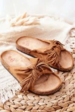 Online Boto Klapki Na Korkowej Podeszwie Camel Taryne