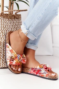 Klapki Korkowe|Klapki Damskie Klasyczne>Boto Klapki Na Korkowej Podeszwie Żółte W Kwiaty Wendy