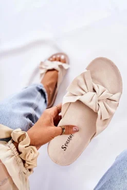 Hot Boto Klapki Na Korkowej Podeszwie Alabastrowe Wendy