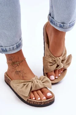 Klapki Korkowe|Klapki Damskie Klasyczne>Boto Klapki Na Korkowej Podeszwie Jasnobeżowe Wendy