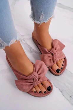 Klapki Korkowe|Klapki Damskie Klasyczne>Boto Klapki Na Korkowej Podeszwie Ciemnoróżowe Wendy