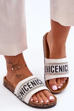 Evento Klapki Na Korku Z Cyrkoniami Białe Be Nice