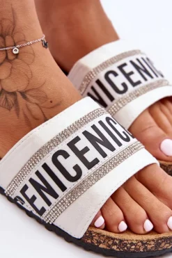 Evento Klapki Na Korku Z Cyrkoniami Białe Be Nice