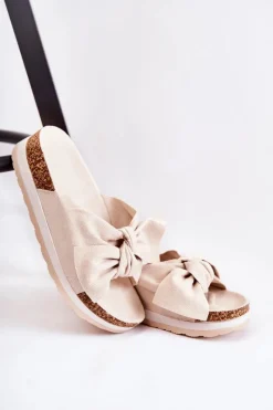 Sale Klapki Na Platformie Beżowe So Comfy Damskie Klapki Na Platformie|Klapki Damskie Klasyczne