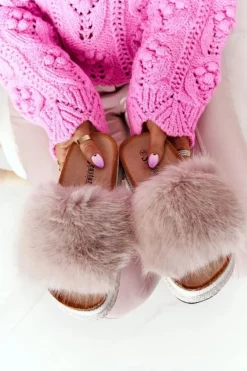 Klapki Z Futerkiem|Klapki Na Platformie><noscript><img width=