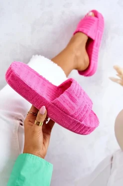 Kapcie Klasyczne|Klapki Na Platformie>Boto Klapki Papcie Na Platformie Różowe Lilly