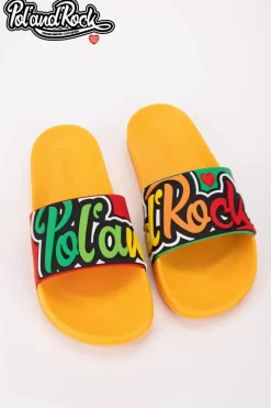 Klapki Męskie Big Star|Klapki Męskie Klasyczne>Big Star Shoes Klapki Pol'and'Rock Festival X Big Star SS174507 Żółte Żółty