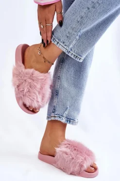 Hot Boto Klapki Z Futerkiem Gumowe Jasnofioletowe Allyson