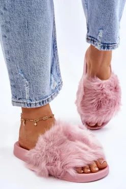 Hot Boto Klapki Z Futerkiem Gumowe Jasnofioletowe Allyson