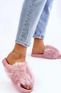 Hot Boto Klapki Z Futerkiem Gumowe Jasnofioletowe Allyson