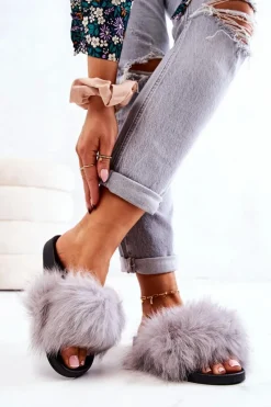 Klapki Z Futerkiem|Klapki Damskie Klasyczne><noscript><img width=