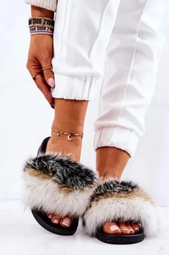 Klapki Z Futerkiem|Klapki Damskie Klasyczne><noscript><img width=