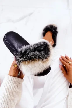 Klapki Z Futerkiem|Klapki Damskie Klasyczne><noscript><img width=