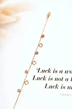 Bransoletki>Glam Chic Klasyczna Bransoletka Na Cienkim Łańcuszku Z Ozdobami Złota