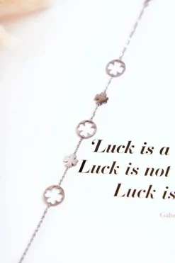 New Klasyczna Damska Bransoletka Koniczyna Srebrna Bransoletki