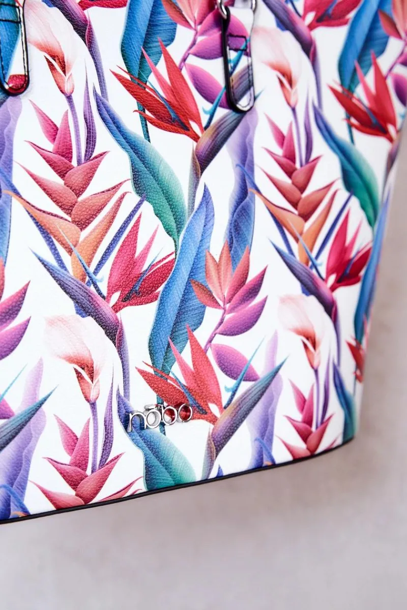 Torebki Nobo|Torebki Klasyczne>Nobo Klasyczna Duża Torebka M1330-CM00 Multi-Biała