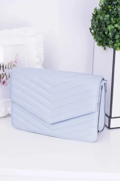 Online Klasyczna Pikowana Błękitna Torebka Torebki Klasyczne