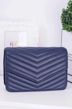 Sale Boto Klasyczna Pikowana Granatowa Torebka