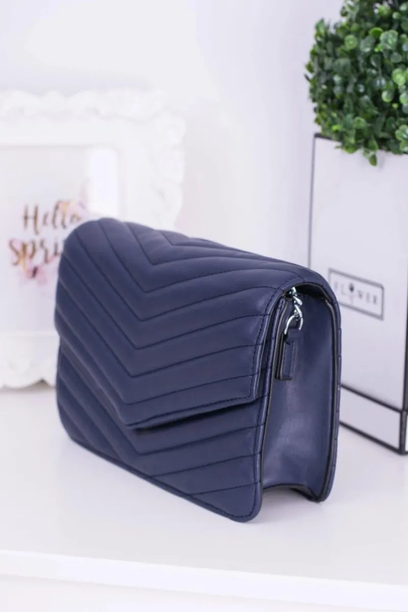 Sale Boto Klasyczna Pikowana Granatowa Torebka