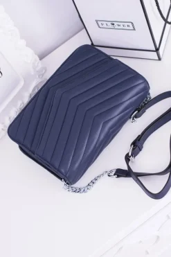 Sale Boto Klasyczna Pikowana Granatowa Torebka