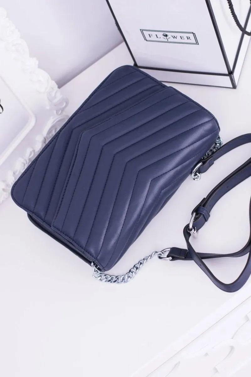 Sale Boto Klasyczna Pikowana Granatowa Torebka