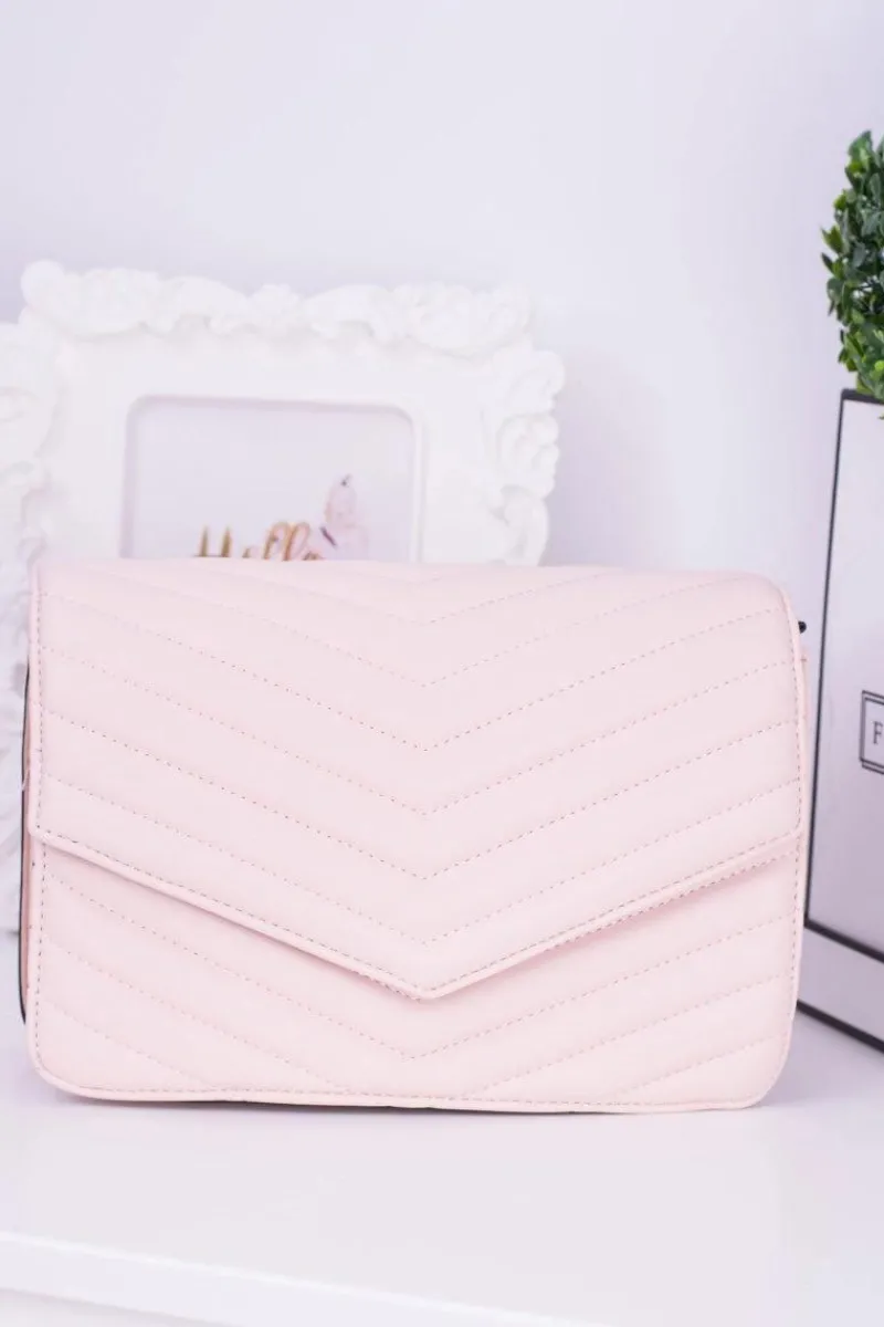 Clearance Boto Klasyczna Pikowana Różowa Torebka