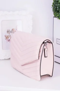 Clearance Boto Klasyczna Pikowana Różowa Torebka