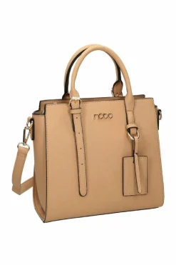 Outlet Nobo Klasyczna Torebka M0320-C015 Beżowa