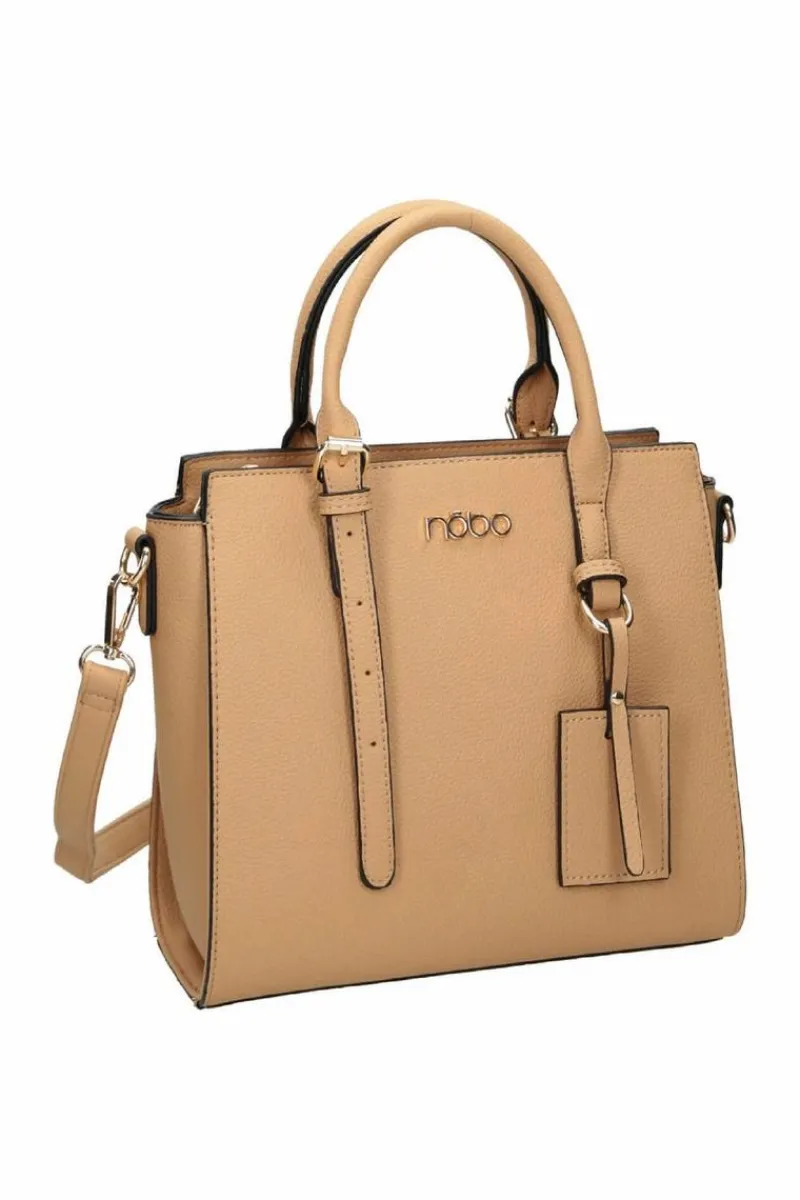 Outlet Nobo Klasyczna Torebka M0320-C015 Beżowa