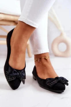 Baleriny Klasyczne></noscript>Evento Klasyczne Baleriny Kokarda Czarne Grayson