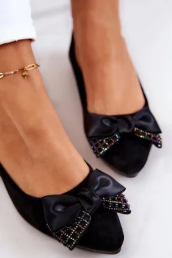 Baleriny Klasyczne></noscript>Evento Klasyczne Baleriny Kokarda Czarne Grayson