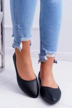 Outlet Klasyczne Baleriny W Szpic Czarne Lumen Damskie Baleriny Klasyczne