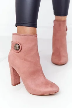 Botki Na Słupku|Czarne Botki>Boto Klasyczne Botki Na Słupku Lu Boo Różowe