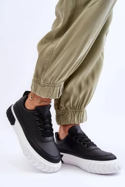 Online Boto Klasyczne Buty Sportowe Na Platformie Czarno-Białe Nannzie