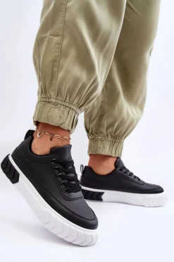 Online Boto Klasyczne Buty Sportowe Na Platformie Czarno-Białe Nannzie