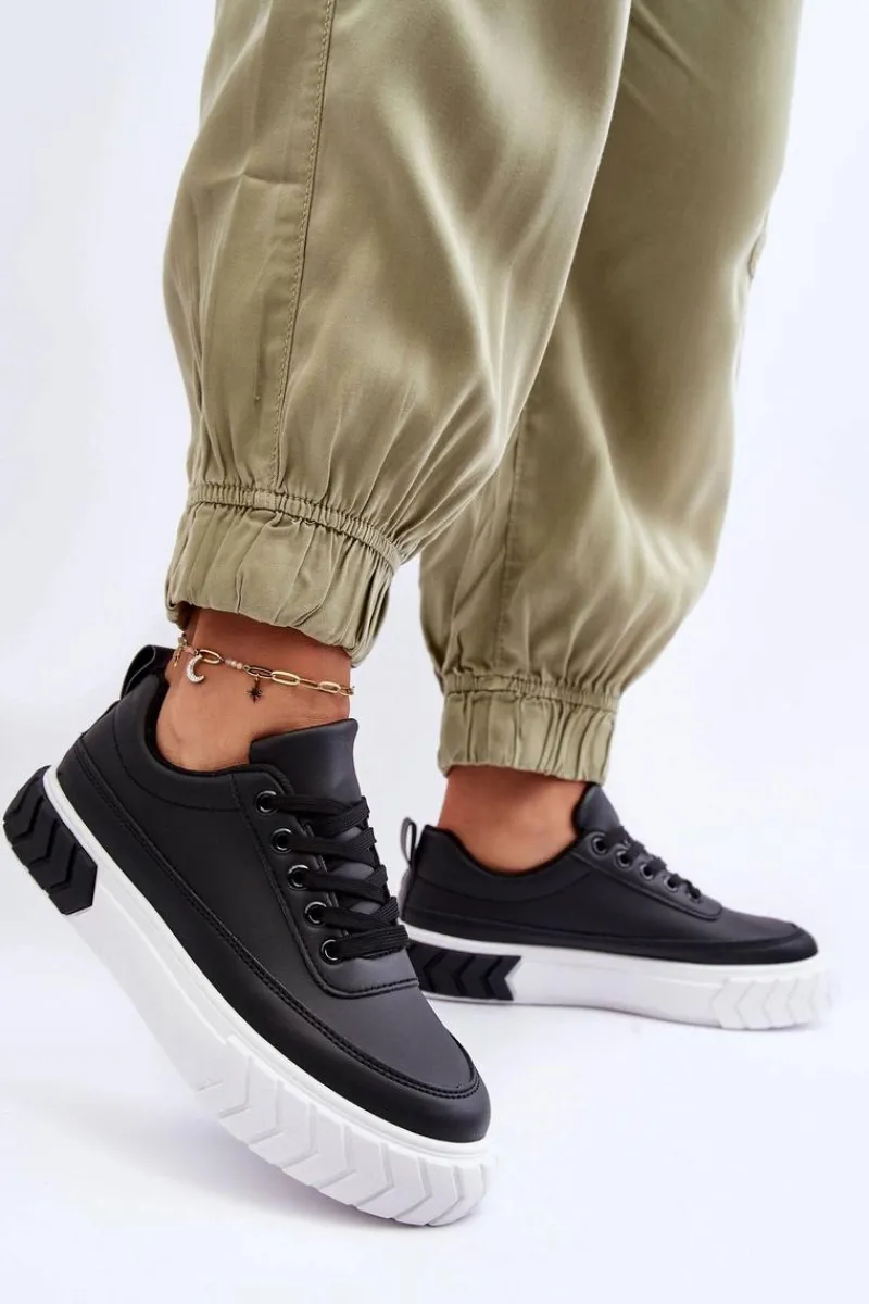 Online Boto Klasyczne Buty Sportowe Na Platformie Czarno-Białe Nannzie