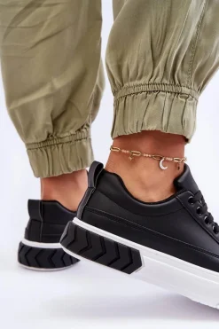 Online Boto Klasyczne Buty Sportowe Na Platformie Czarno-Białe Nannzie