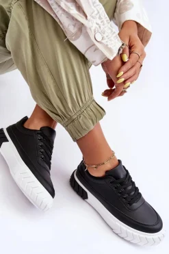 Online Boto Klasyczne Buty Sportowe Na Platformie Czarno-Białe Nannzie