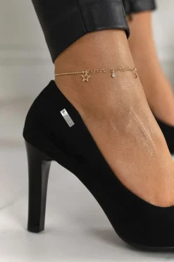 Best Boto Klasyczne Czółenka Na Słupku Zamszowe Czarne Eliana