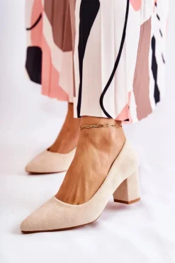 Czółenka Zamszowe|Czółenka Na Słupku><noscript><img width=